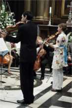 Clare O'Connell, cello, Robin Michael, cello, Rose Redgrave, viola, and Oliver Wilson, viola